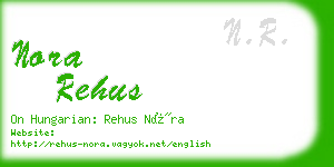 nora rehus business card